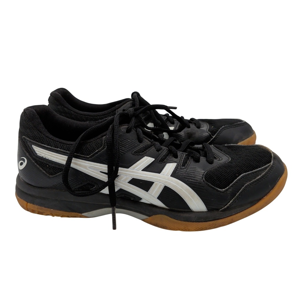 Asics Gel-Rocket 9 Womens 8.5 Black White Gum Indoor Court Shoes 1072A034